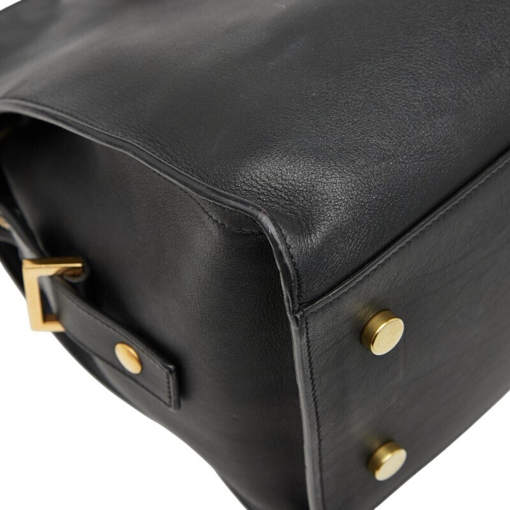 Saint Laurent Cabas Handbag Shoulder Bag Black Leather - Picture 6 of 9